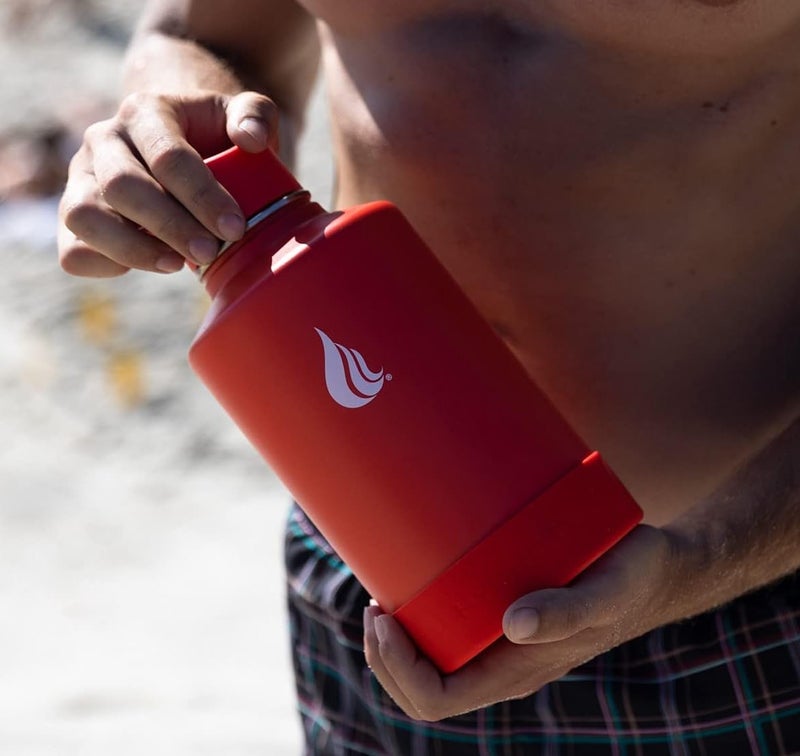 HYDRO CELL Protective Silicone Bottom Boot for 40oz  32oz  24oz  18oz  14oz Stainless Steel Insulated Water Bottles  Anti-Slip Sleeve Cover  Bottom Boot (Red 64oz) - Image 4